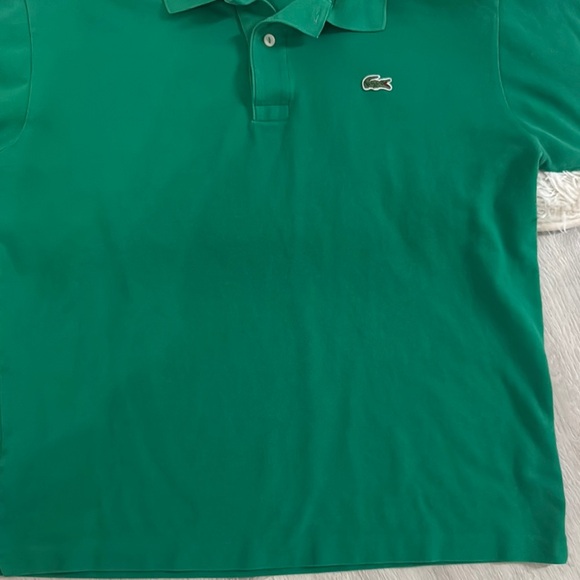 Lacoste Green Polo Shirt Classic Pique Cotton - Picture 2 of 4